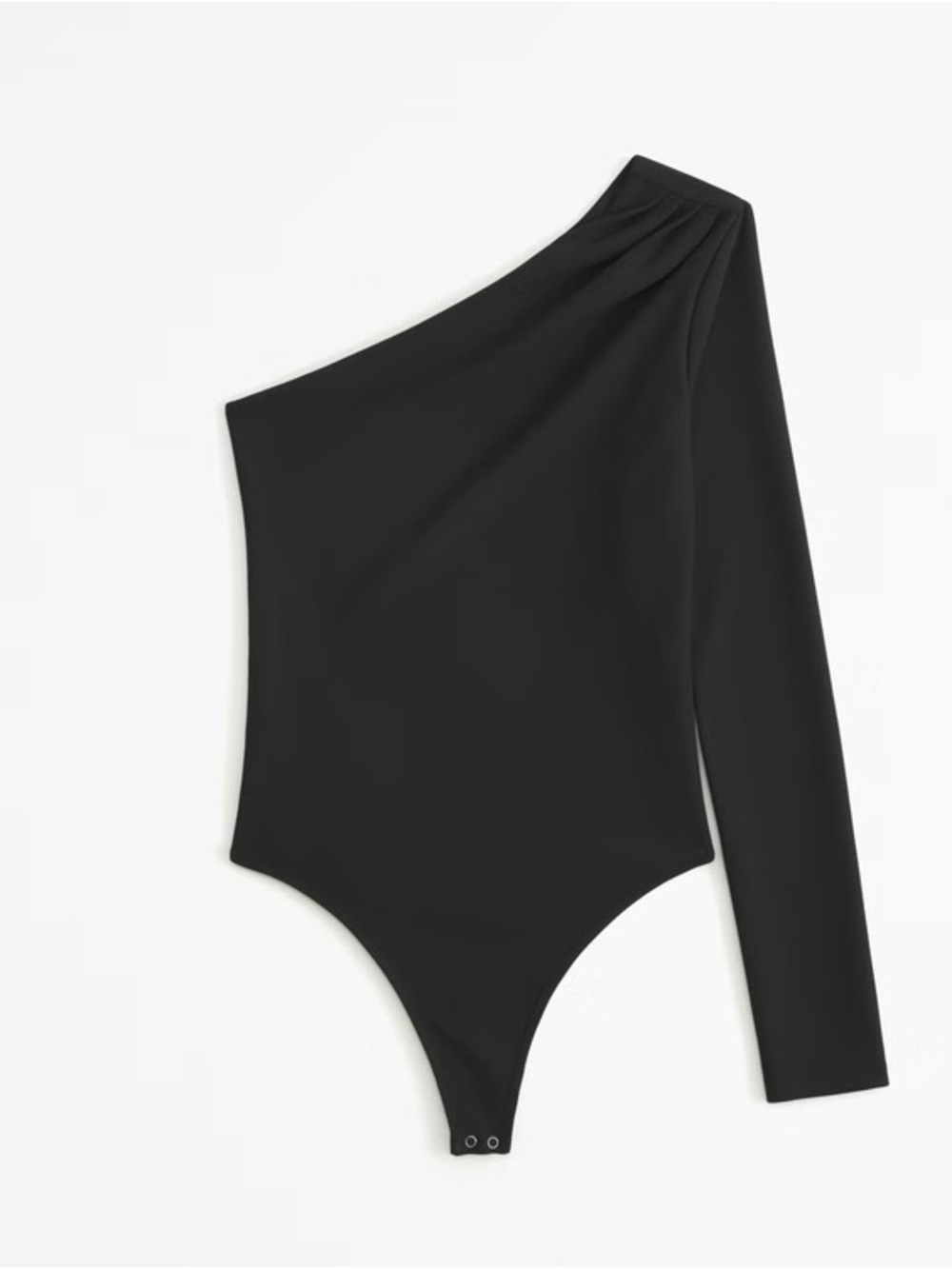 Abercrombie & Fitch - One Shoulder Twist Black Thong Lightweight Bodysuit Small